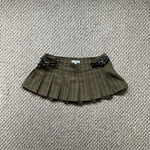 MIAOU - Khaki Reno Miniskirt